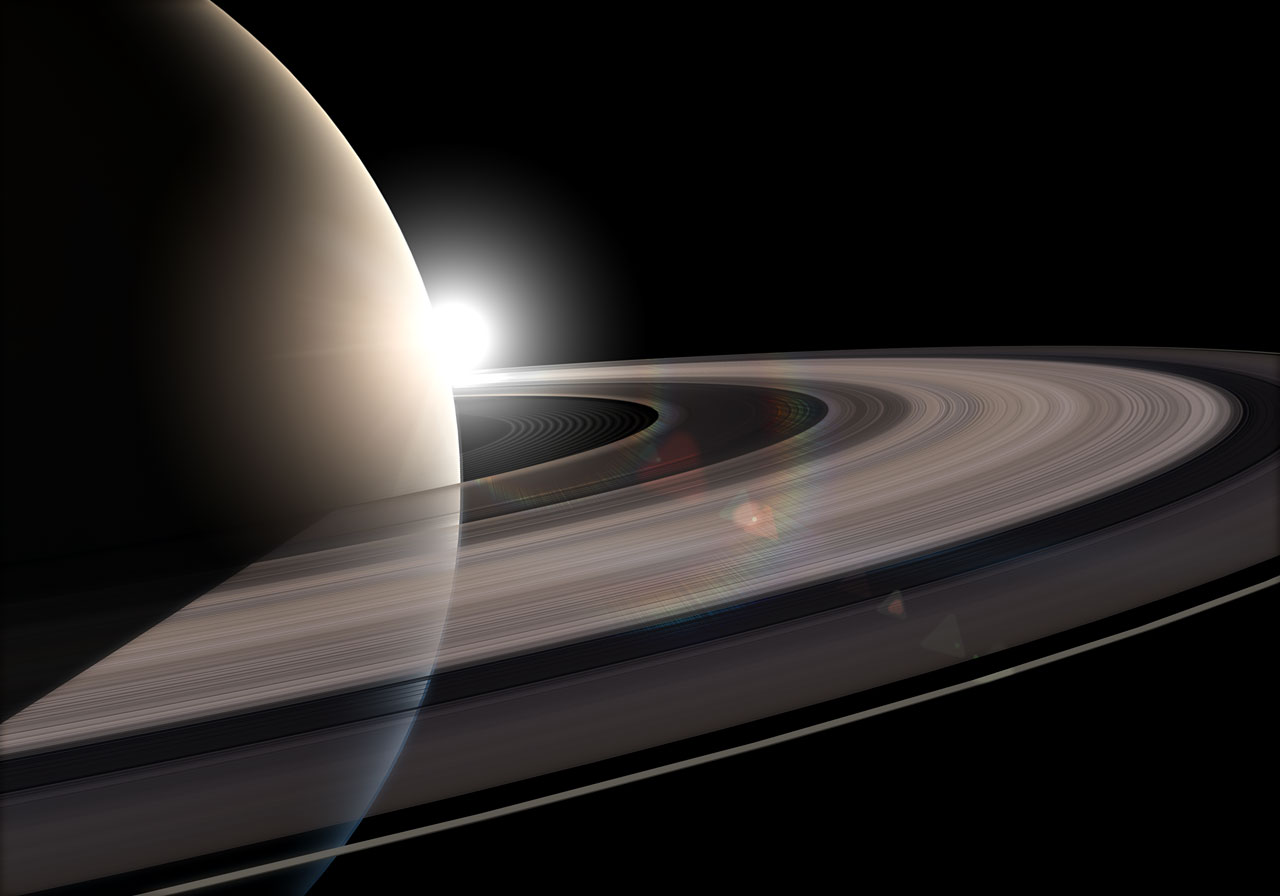 Saturn viewed by the Cassini probe